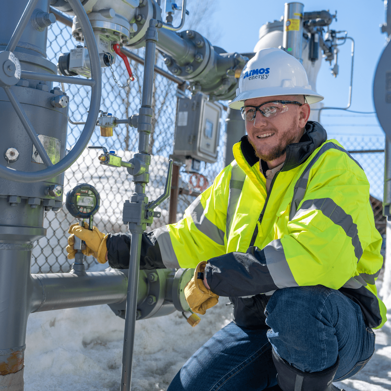 Atmos Energy technician winter maintenance