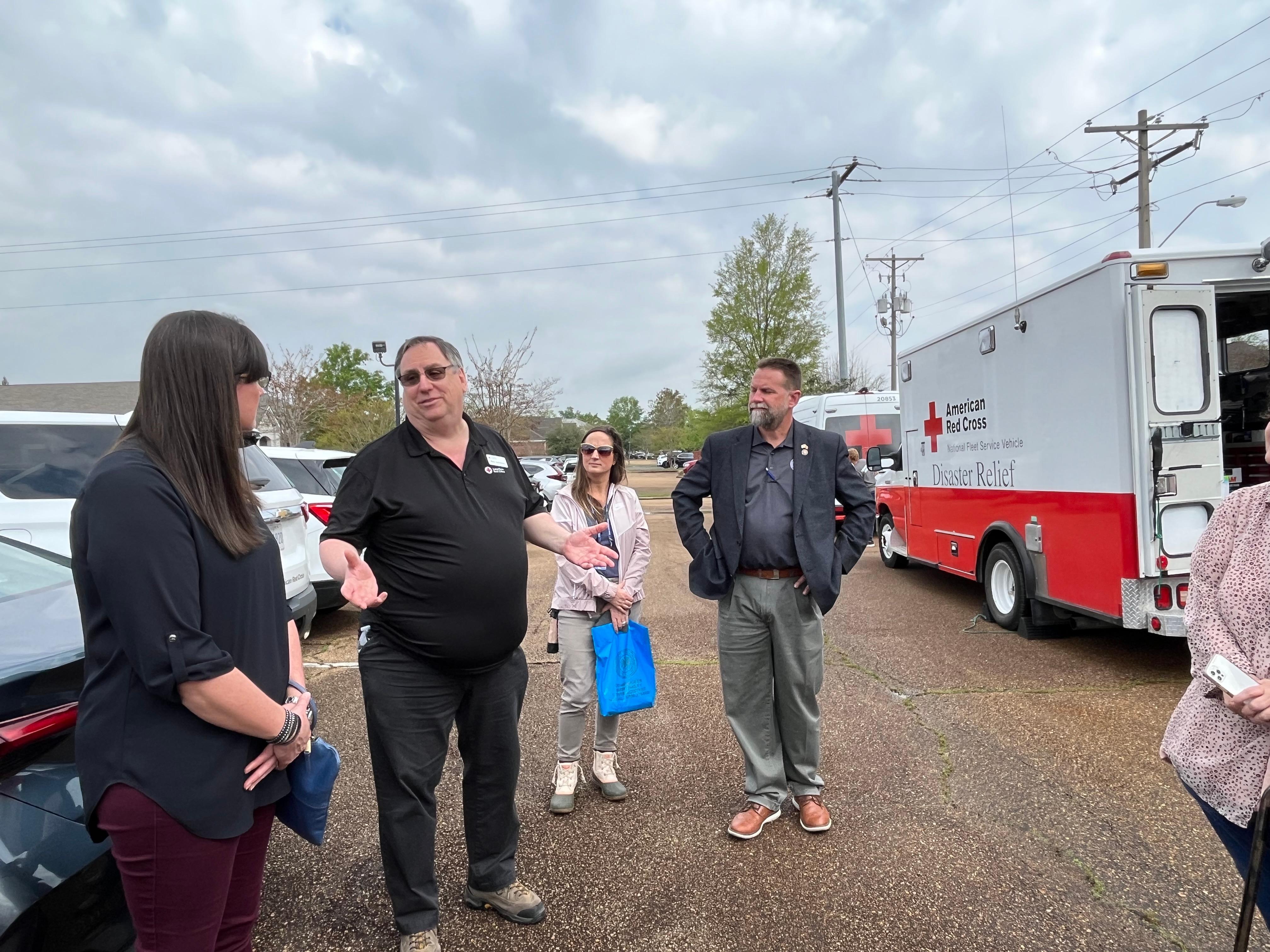American Red Cross MS outside disaster relief vehicle