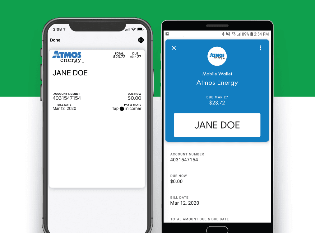Atmos mobile wallet app for smartphone